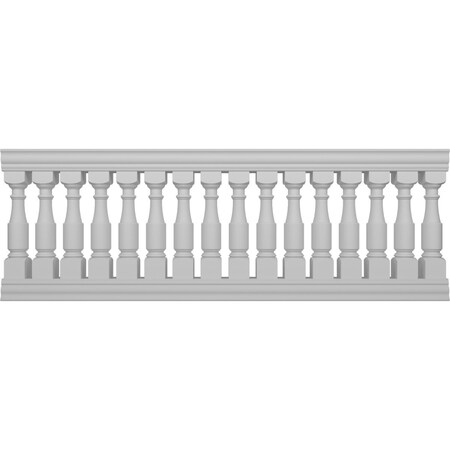 Ekena Millwork Fiberthane Hamilton Balustrade Railing Kit Style D (6 7/8" On-Center Spacing to Pass 4" Sphere Code) BALK40X108HMD